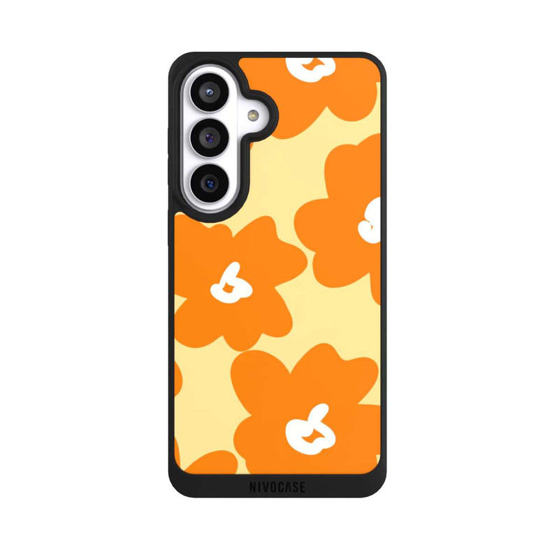 Galaxy S26+ NIVOpure Retro Blumenmuster Päivi Gelb Orange