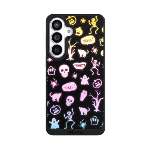 Samsung Galaxy S26+ NIVOpure Neon Halloween Stickers Black Background