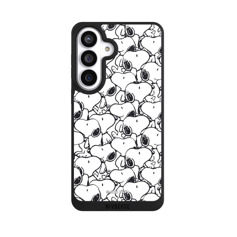 Galaxy S26+ NIVOpure Snoopy Muster Schwarz und Weiß