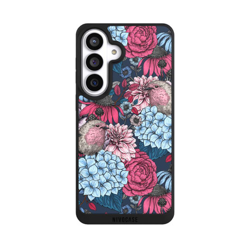 Samsung Galaxy S26+ NIVOpure Birds And Flowers Petrol Red