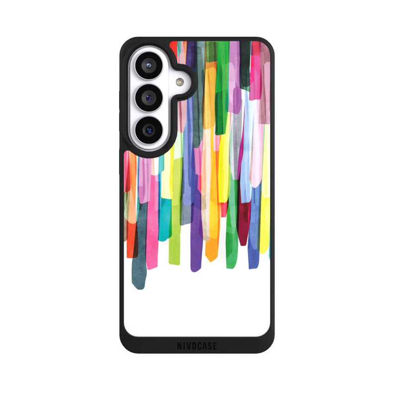 Galaxy S26+ NIVOpure Bunte Streifen Weißer Hintergrund