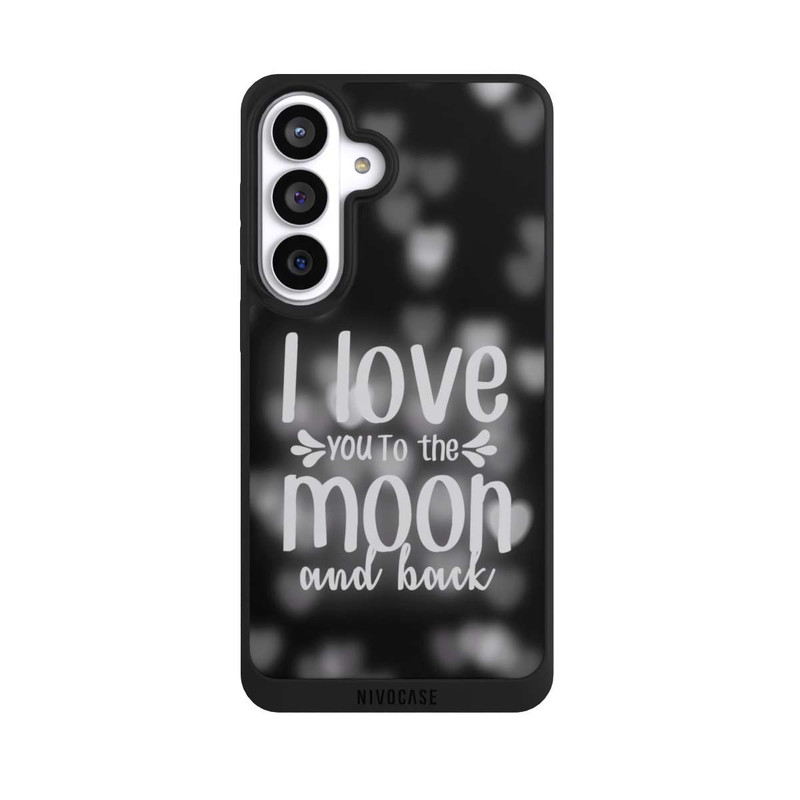 Galaxy S26+ NIVOpure I Love You to The Moon And Back Black Hearts