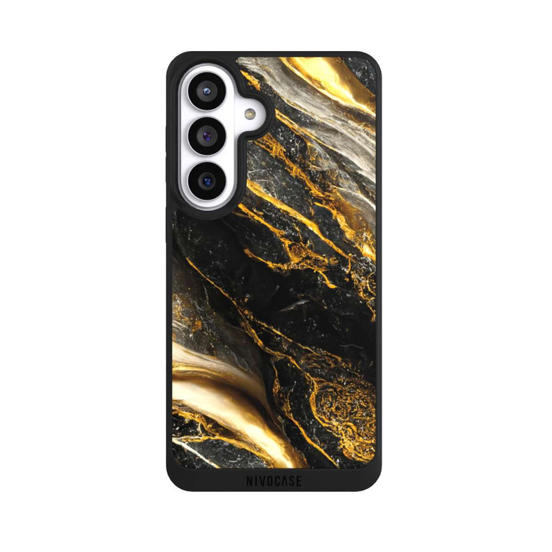 Galaxy S26+ NIVOpure Schwarze Marmor Goldschichten