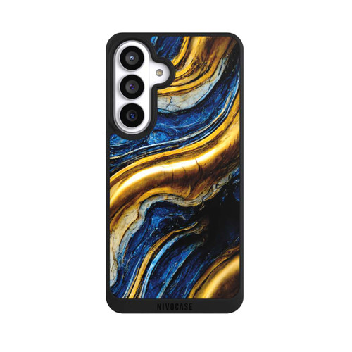 Samsung Galaxy S26+ NIVOpure Struktur im Royalblau- und Gold-Look