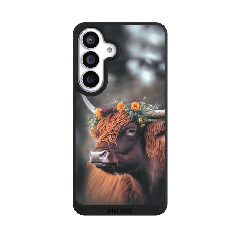 Galaxy S26+ NIVOpure Hochland Rind mit Blumen mit KI
