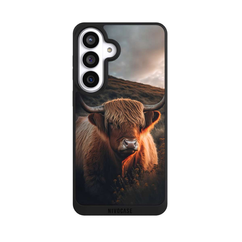 Galaxy S26+ NIVOpure Vache Highland avec de grandes cornes avec IA