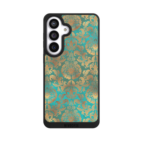 Samsung Galaxy S26+ NIVOpure Damask Wallpaper Turquoise