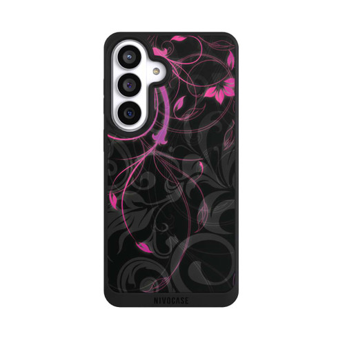 Samsung Galaxy S26+ NIVOpure Black and Pink Autumn Flowers 