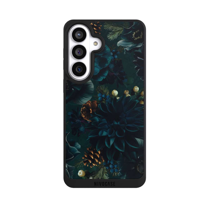 Galaxy S26+ NIVOpure Blumenmuster Grün und Blau