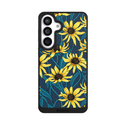 Samsung Galaxy S26+ NIVOpure Sunflowers Pattern Dark Illustration