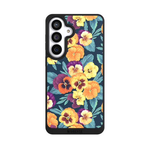 Samsung Galaxy S26+ NIVOpure Pansies on Navy