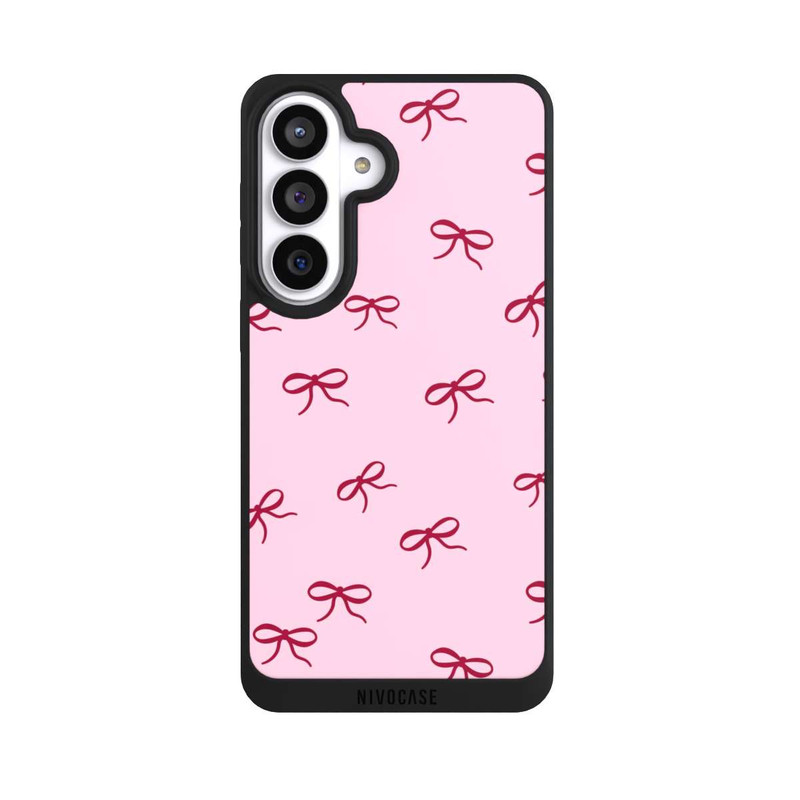 Galaxy S26+ NIVOpure Schleifen Muster Rot Pink
