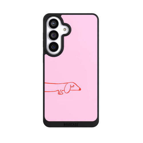 Samsung Galaxy S26+ NIVOpure Dachshund Illustration Pink