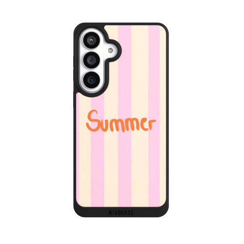 Samsung Galaxy S26+ NIVOpure Summer- Rosa und Orange Streifen Hintergrund