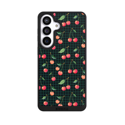 Samsung Galaxy S26+ NIVOpure Cherries and Green Gingham