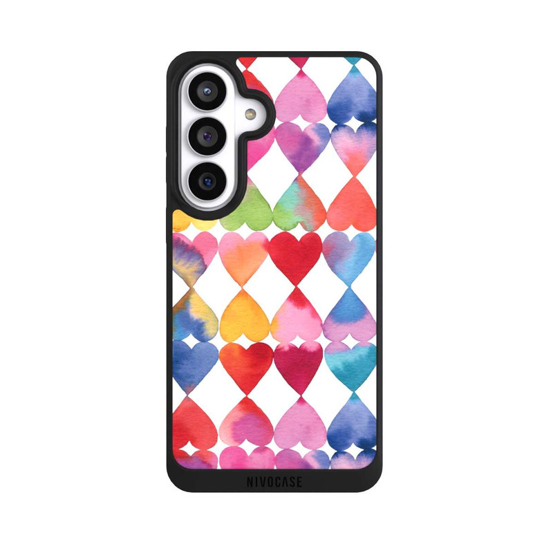 Galaxy S26+ NIVOpure Buntes Herz Watercolor Muster