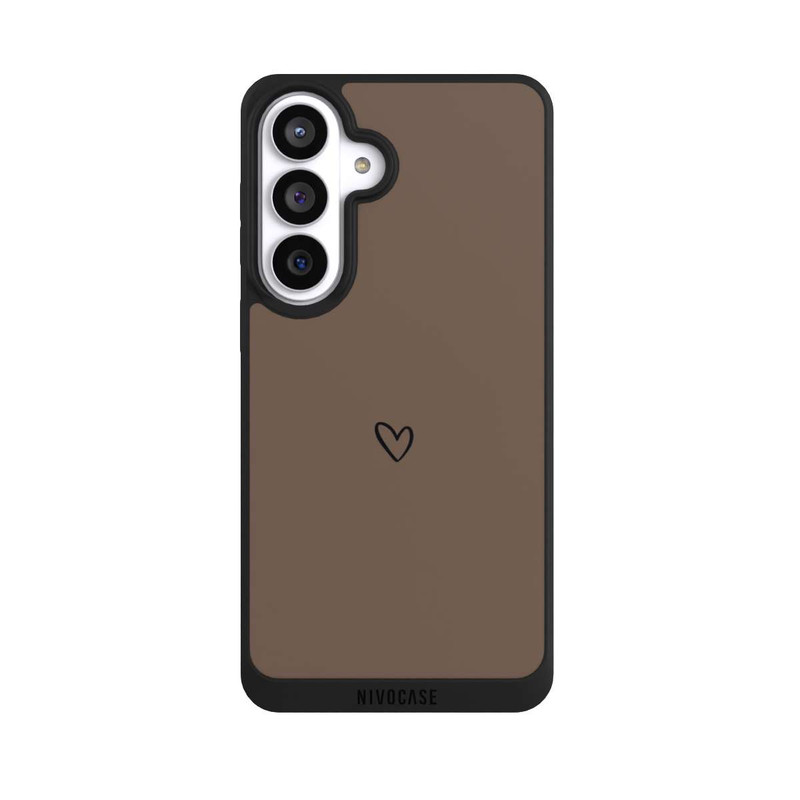 Galaxy S26+ NIVOpure Heart Minimalist Brown