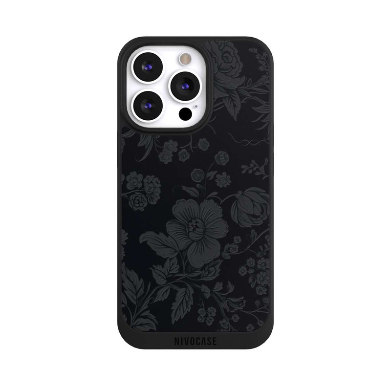 iPhone 13 Pro NIVOpure Dunkle Blumen Vintageoptik