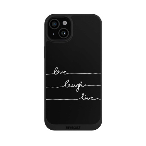 Apple iPhone 15 Plus NIVOpure Love Laugh Live weiß/schwarz
