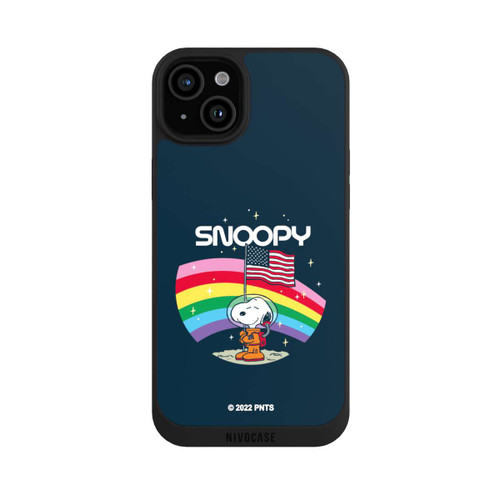 Apple iPhone 15 Plus NIVOpure Snoopy Weltraumreisender Regenbogen