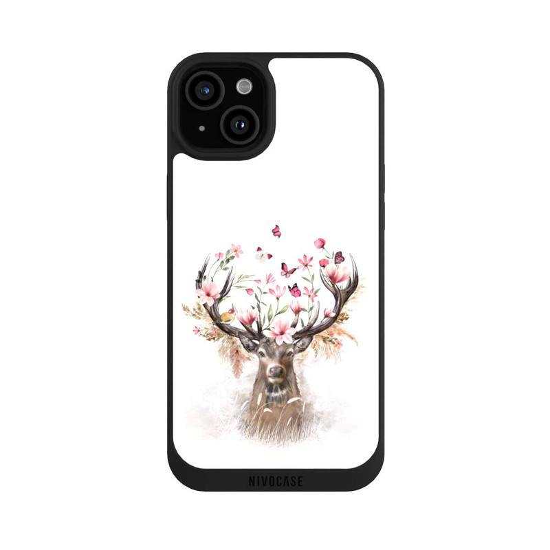 iPhone 15 Plus NIVOpure Hirsch Blumen Geweih
