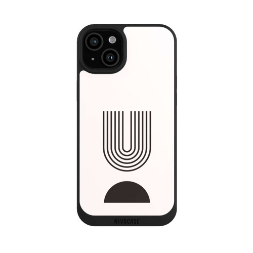 Apple iPhone 15 Plus NIVOpure Moderne Kunst Schwarze Linien