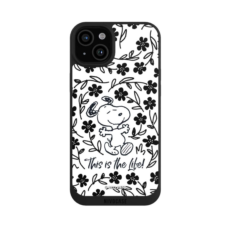 iPhone 15 Plus NIVOpure Snoopy schwarz und weiß This Is The Life