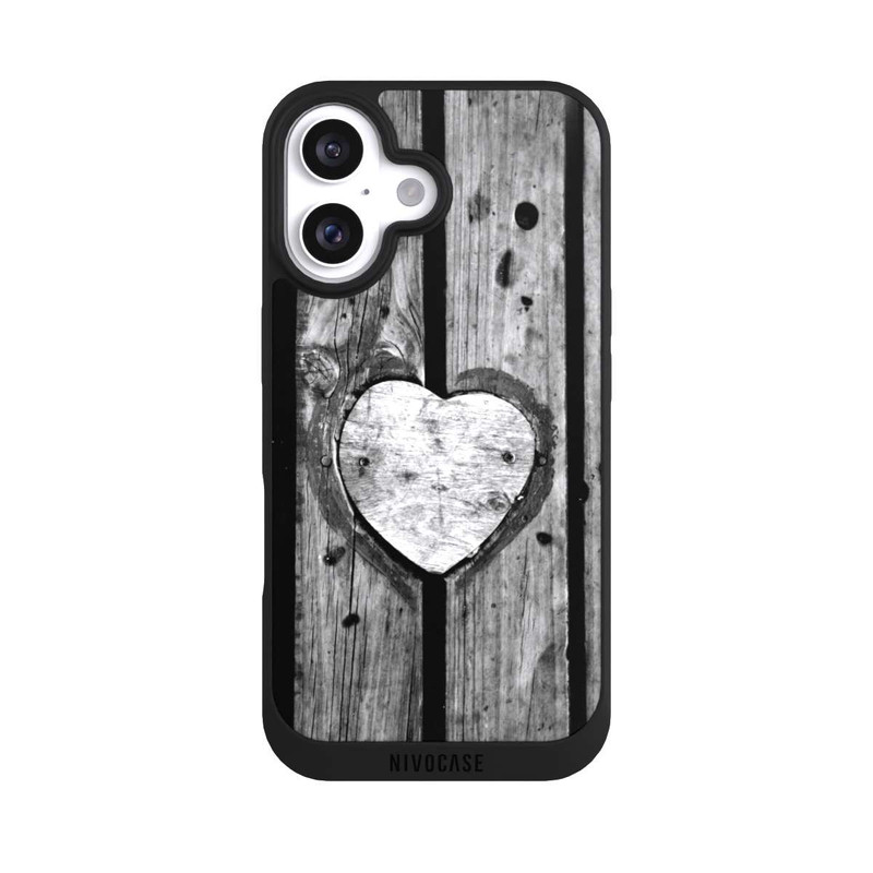 iPhone 16 NIVOpure Hölzernes Herz
