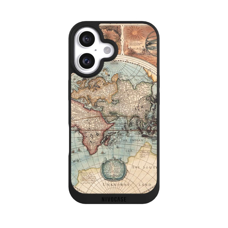 iPhone 16 NIVOpure Vintage Weltkarte