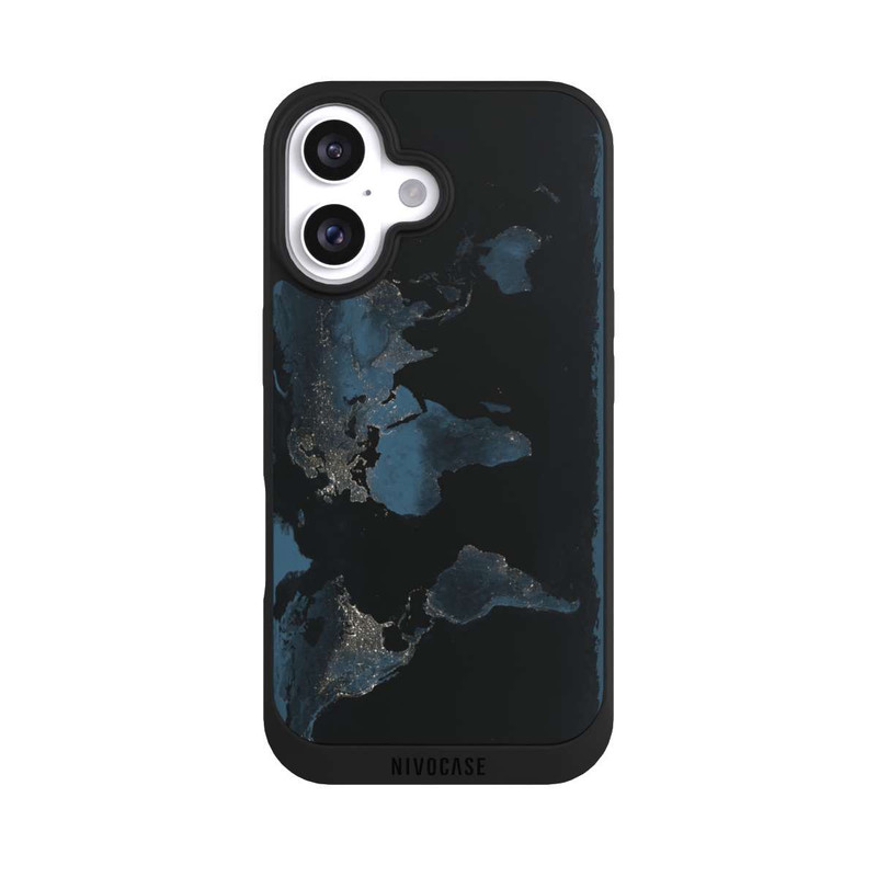 iPhone 16 NIVOpure Nachtlichter Weltkarte