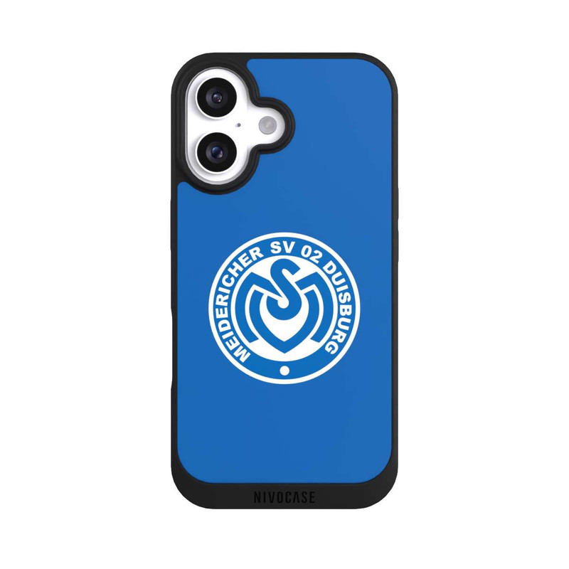 iPhone 16 NIVOpure MSV Logo auf Blau