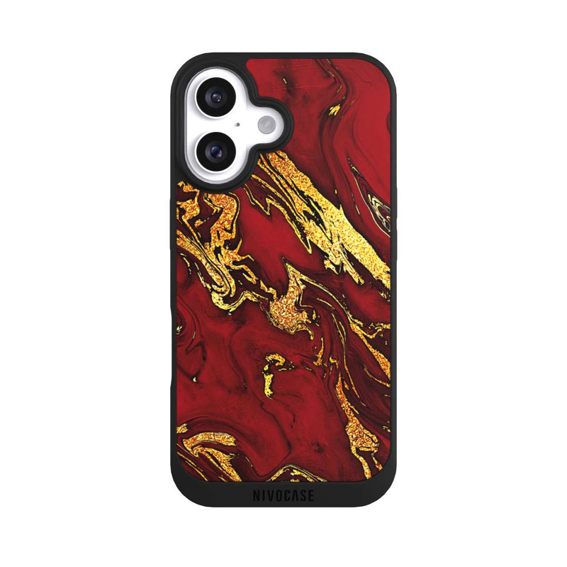 iPhone 16 NIVOpure Rot Gold Marmorlook