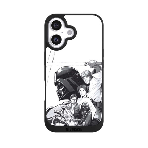 Apple iPhone 16 NIVOpure StarWars Charaktere - Schwarz-Weiß
