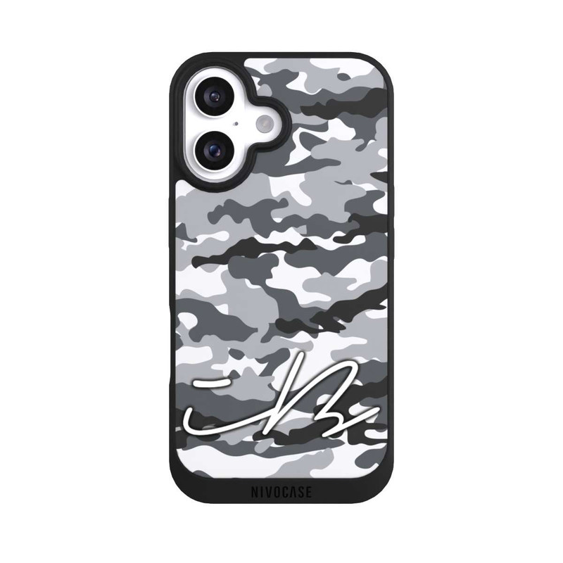 iPhone 16 NIVOpure Camo Grau iBlali