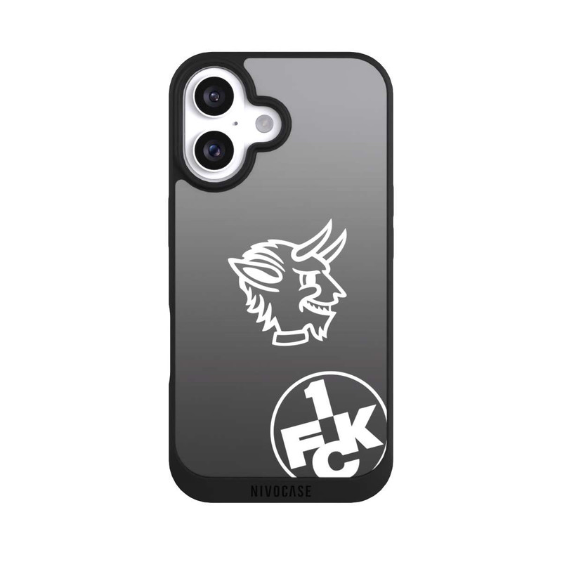 iPhone 16 NIVOpure Teufelskopf FCK auf Schwarz
