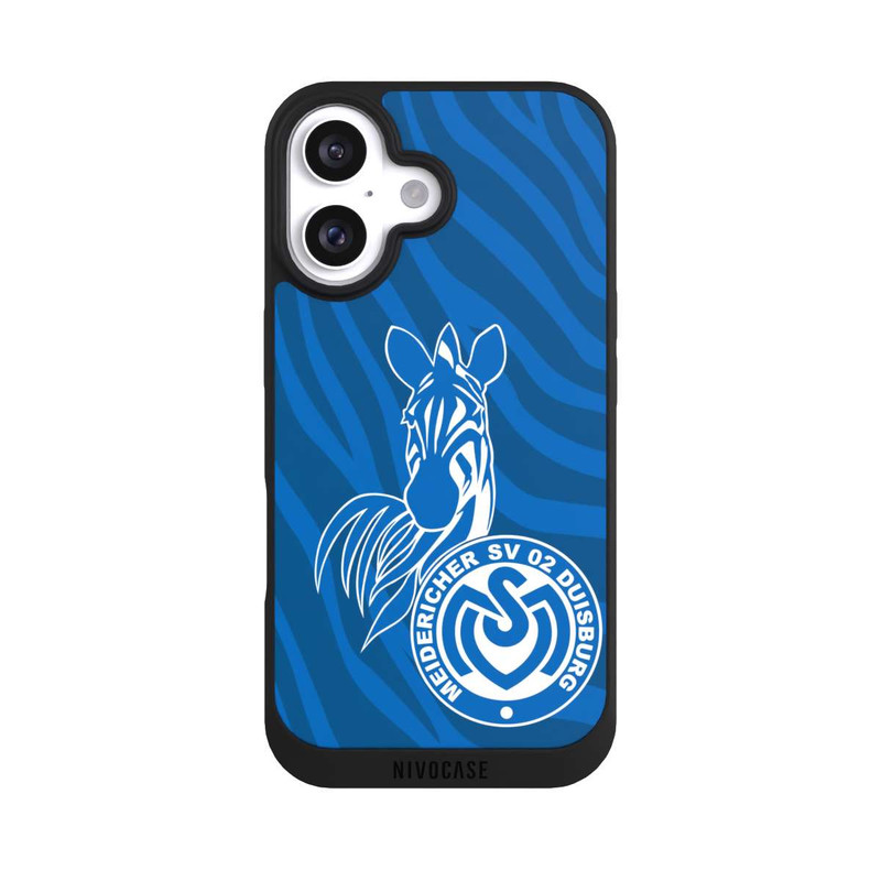 iPhone 16 NIVOpure Zebra Dunkelblau - MSV