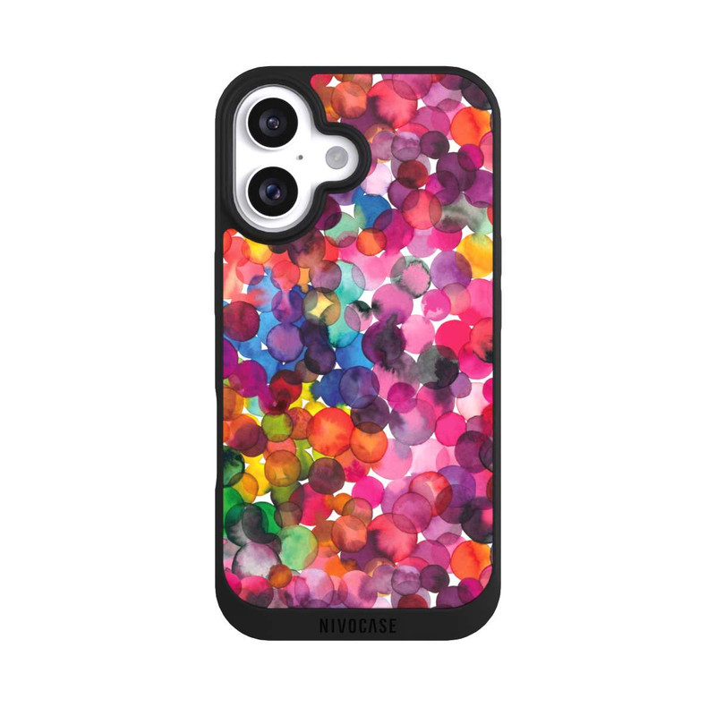 iPhone 16 NIVOpure Überlappende Aquarellpunkte