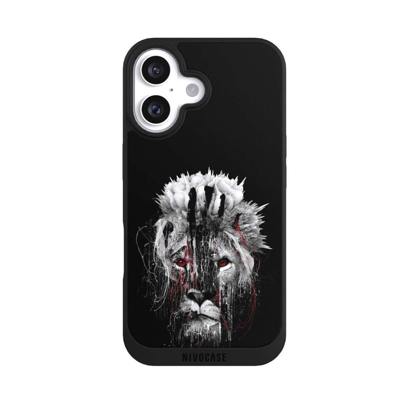 iPhone 16 NIVOpure Löwe Rote Augen