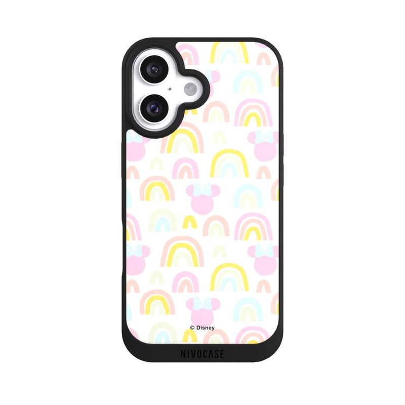 iPhone 16 NIVOpure Minnie Regenbogen Muster