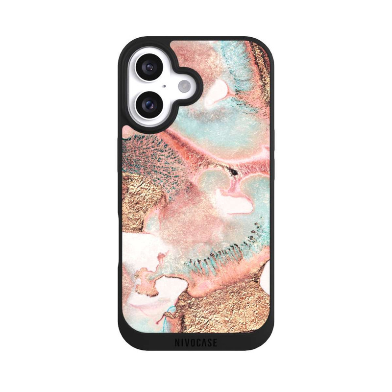 iPhone 16 NIVOpure Hübscher Tintendruck gold