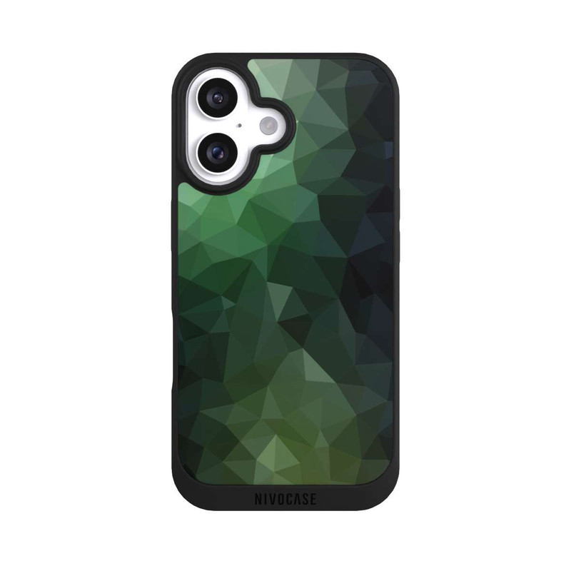iPhone 16 NIVOpure Polygonal Mosaic Green