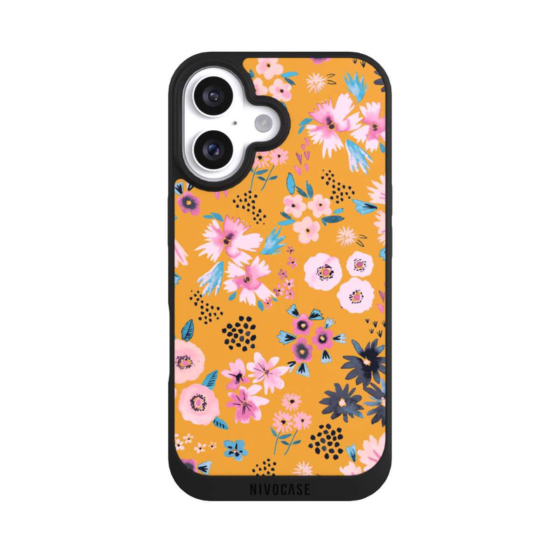 iPhone 16 NIVOpure Kleine Blumen senfgelb