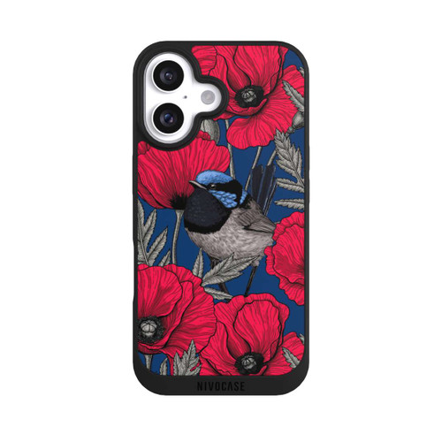 Apple iPhone 16 NIVOpure Zaunkönige und Mohnblumen 2