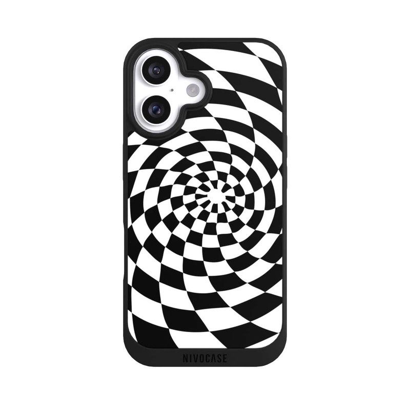 iPhone 16 NIVOpure Schwarz-Weiß Illusion