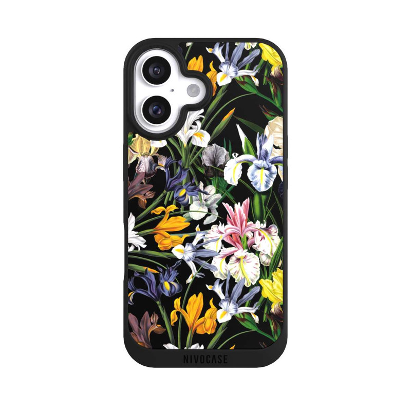 iPhone 16 NIVOpure Dunkle Wildblumentapete