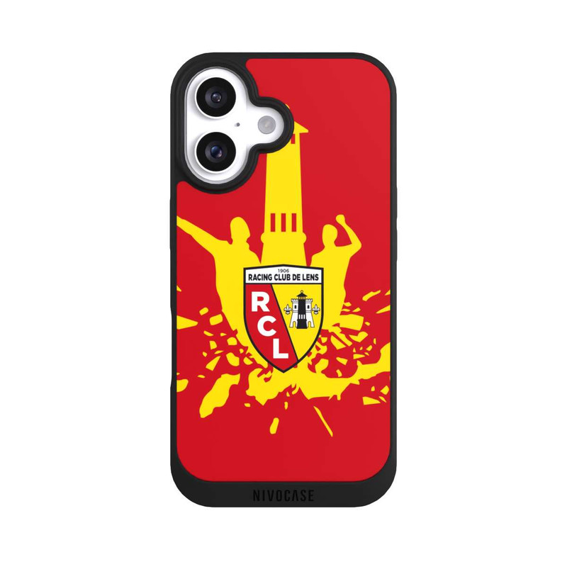 iPhone 16 NIVOpure RCL Tower Gelb auf Rot