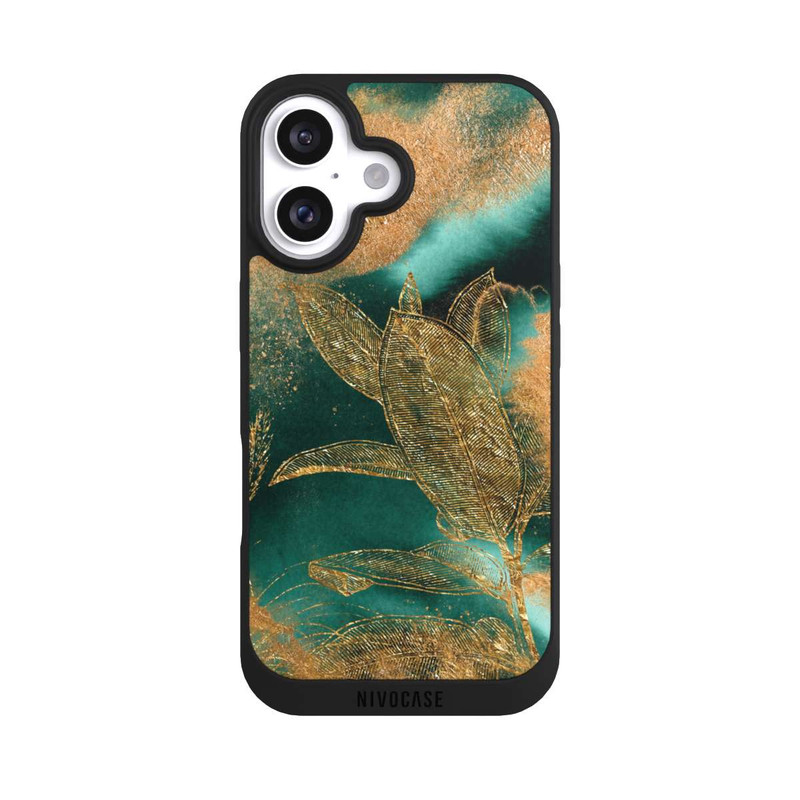 iPhone 16 NIVOpure Gold und Grün Natur