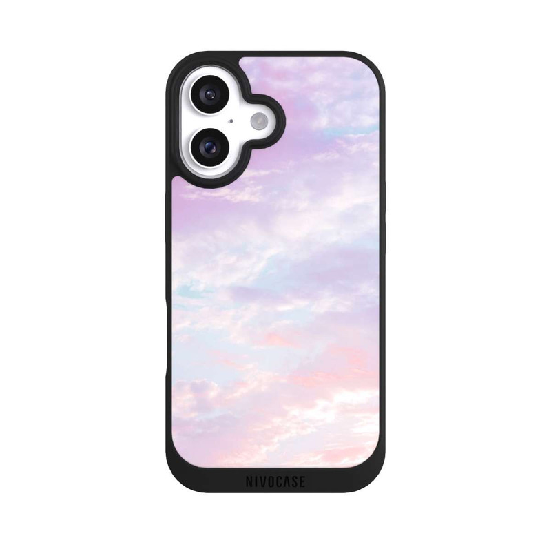 iPhone 16 NIVOpure Zuckerwatte lila Wolken