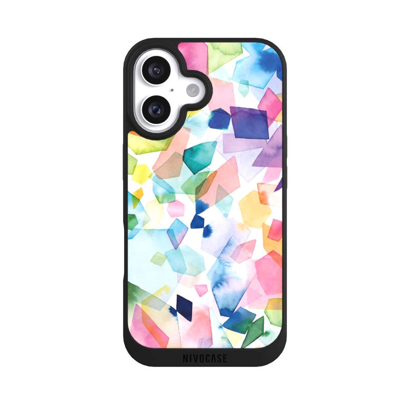 iPhone 16 NIVOpure Bunte Aquarelledelsteine ​​und Diamanten