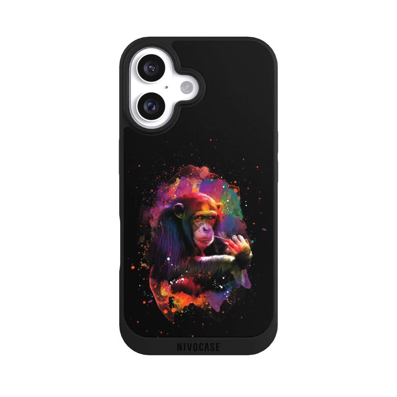 iPhone 16 NIVOpure Affe Colorful Sprayart